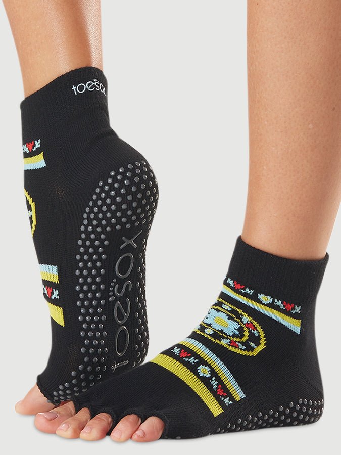 ToeSox Ankle Half Toe Women's Yoga Grip Socks - mezetto Shopify Collective Yoga Studio Store