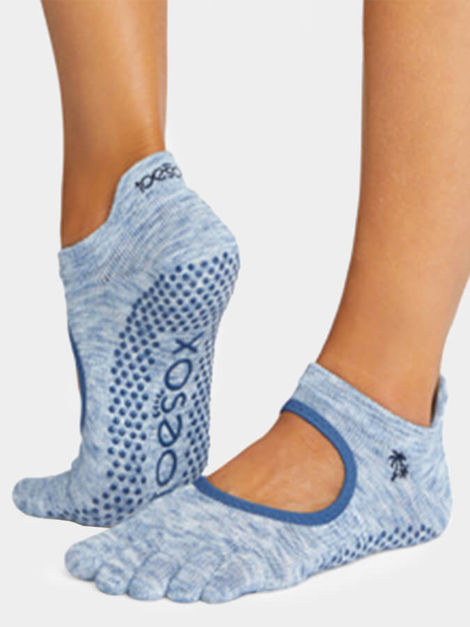 ToeSox Full Toe Bellarina Women's Yoga Grip Socks - mezetto Shopify Collective Yoga Studio Store