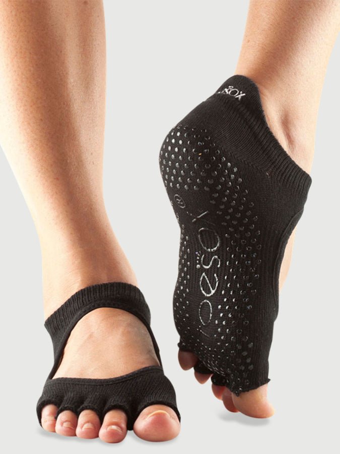 ToeSox Half Toe Bellarina Women's Yoga Grip Socks - mezetto Shopify Collective Yoga Studio Store