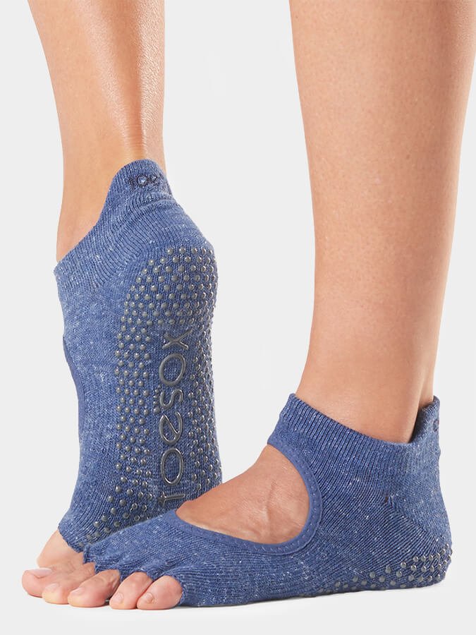 ToeSox Half Toe Bellarina Women's Yoga Grip Socks - mezetto Shopify Collective Yoga Studio Store