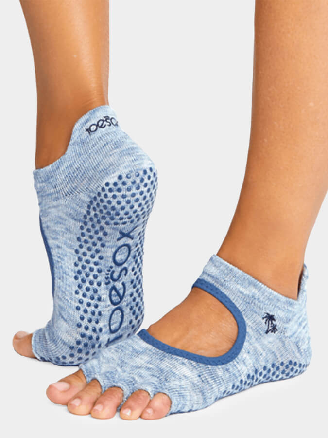 ToeSox Half Toe Bellarina Women's Yoga Grip Socks - mezetto Shopify Collective Yoga Studio Store