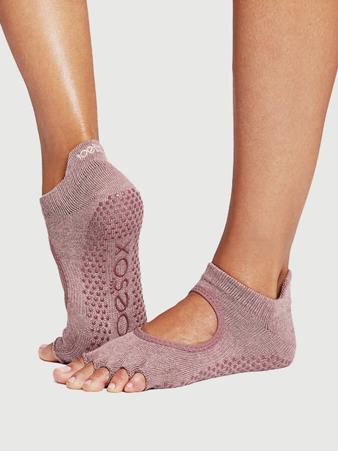 ToeSox Half Toe Bellarina Women's Yoga Grip Socks - mezetto Shopify Collective Yoga Studio Store