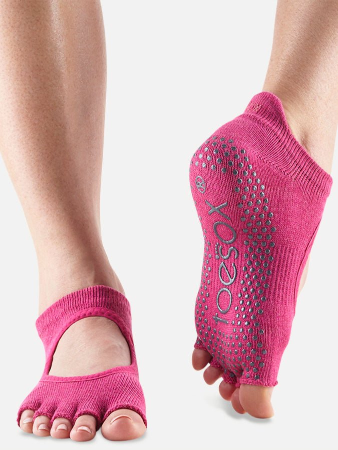 ToeSox Half Toe Bellarina Women's Yoga Grip Socks - mezetto Shopify Collective Yoga Studio Store