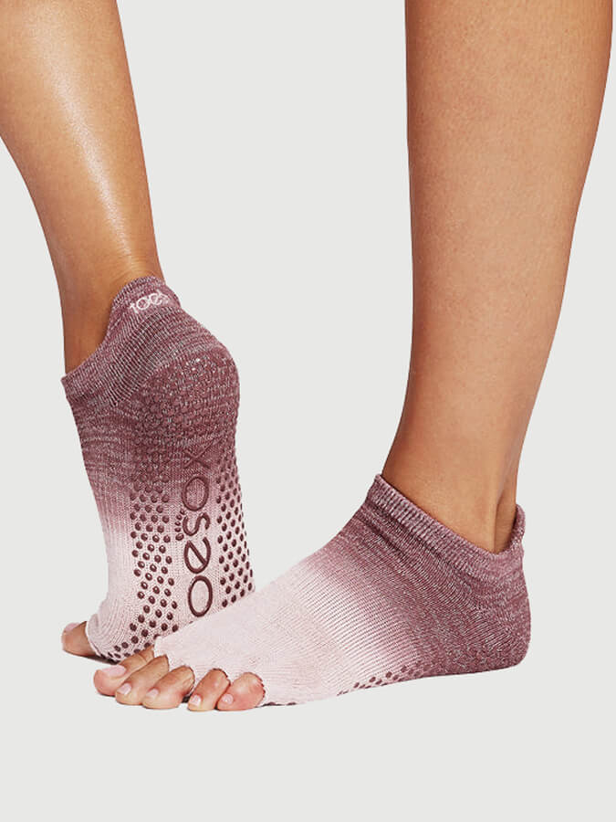 ToeSox Low Rise Half Toe Women's Yoga Grip Socks - mezetto Shopify Collective Yoga Studio Store