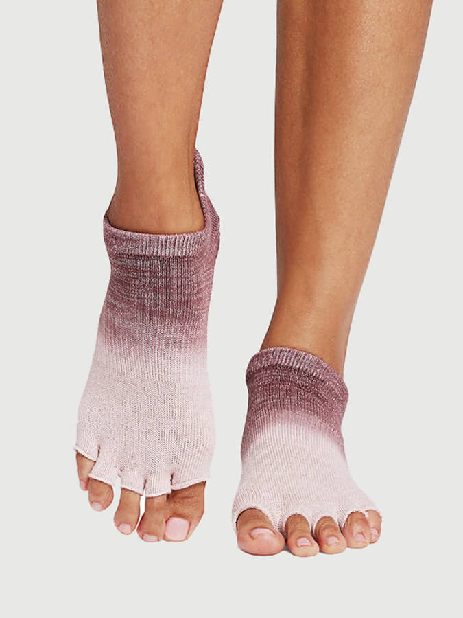 ToeSox Low Rise Half Toe Women's Yoga Grip Socks - mezetto Shopify Collective Yoga Studio Store