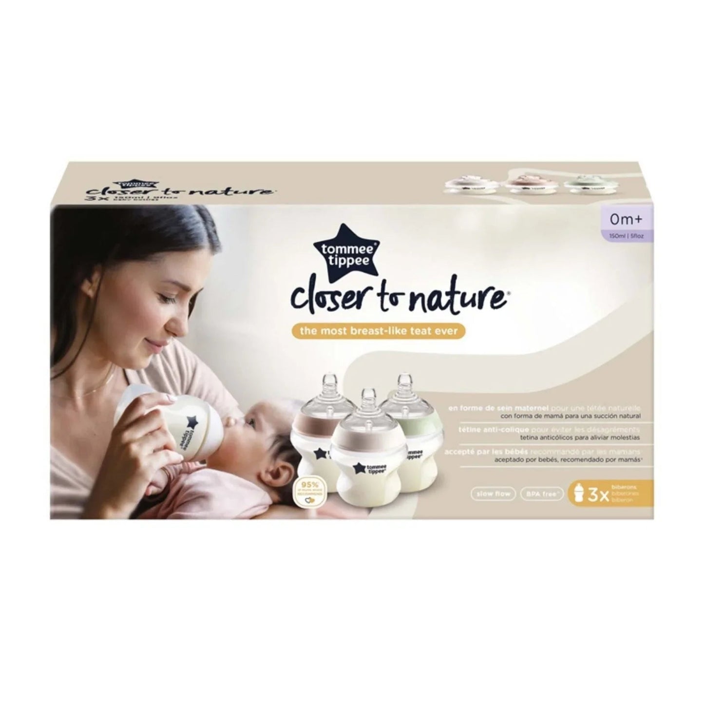 Tommee Tippee Closer To Nature Bottle 150ml Pack of 3 - mezetto ebebek ebebek