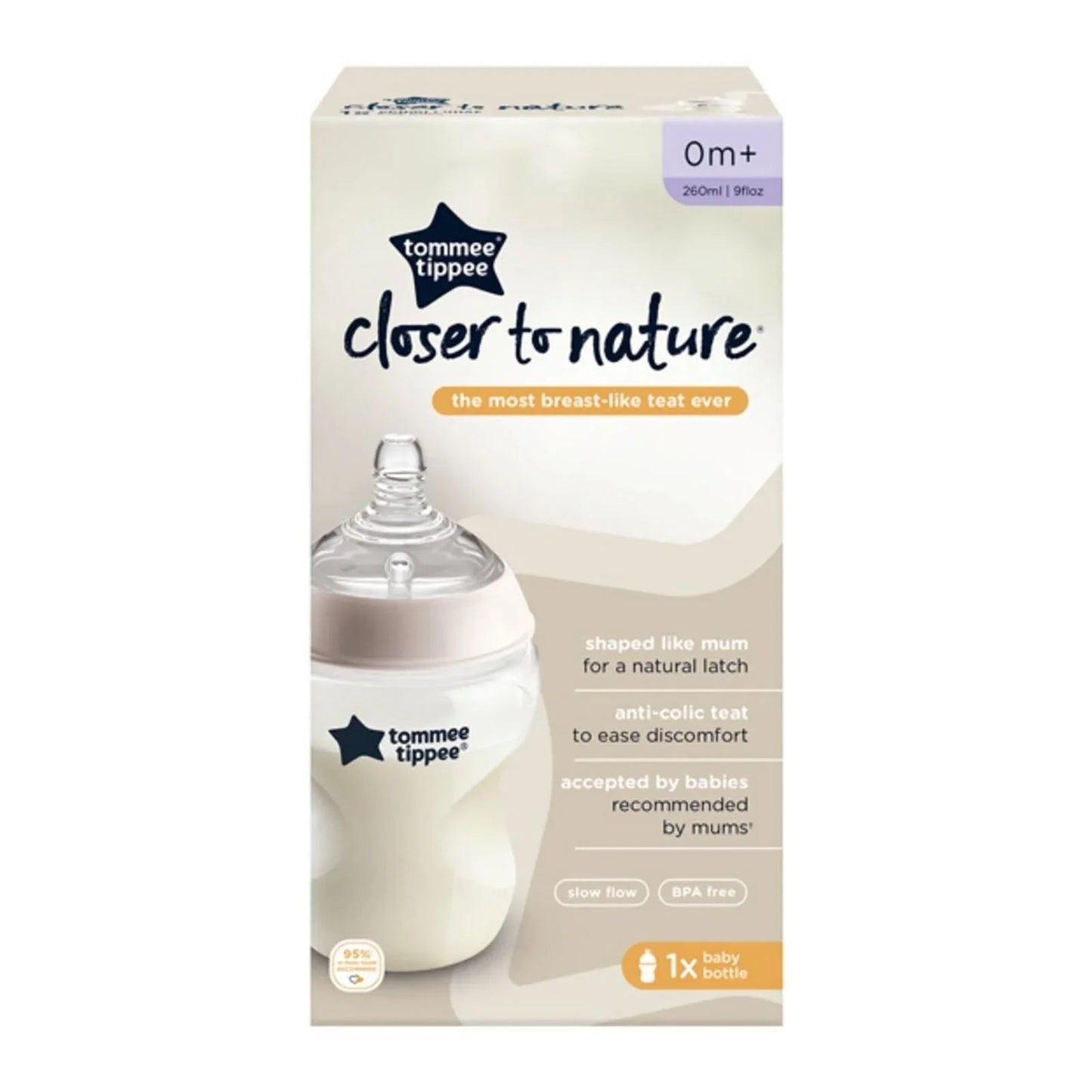 Tommee Tippee Closer to Nature Bottle 260ml - mezetto ebebek ebebek