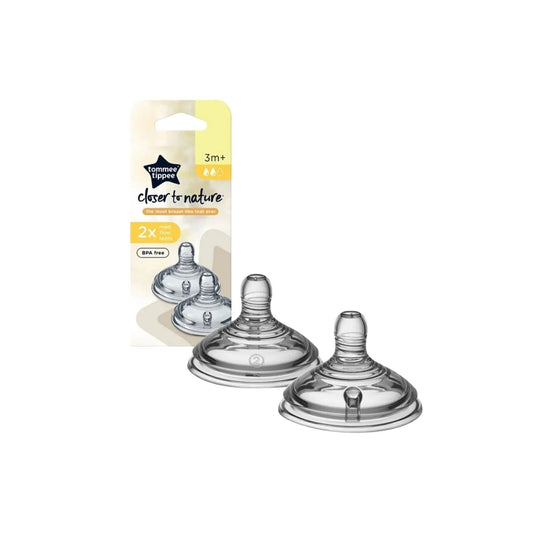 Tommee Tippee Closer to Nature Teat Medium Flow 3+ months Pack of 2 - mezetto ebebek ebebek