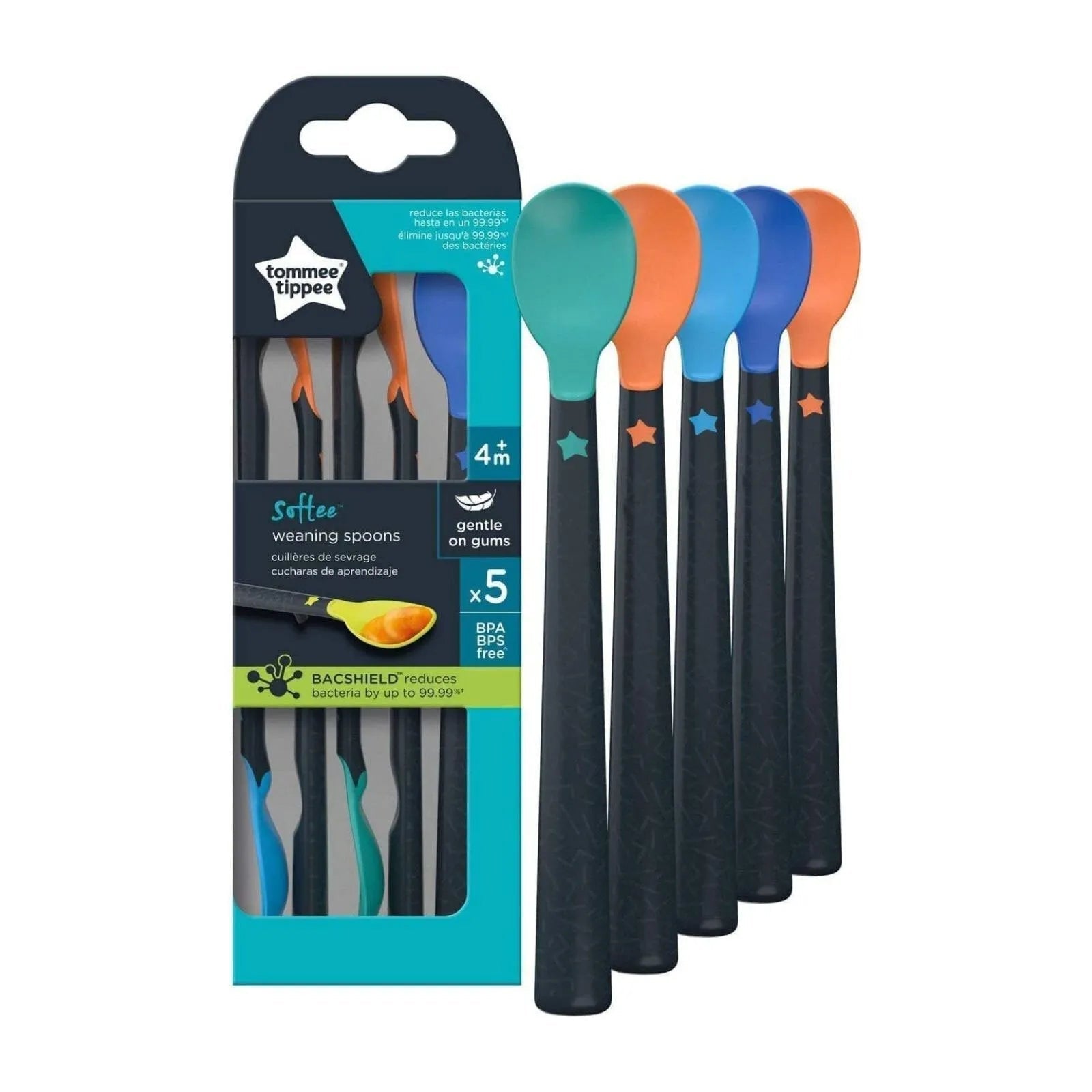Tommee Tippee Design Weaning Spoons Pack of 5 - mezetto ebebek ebebek