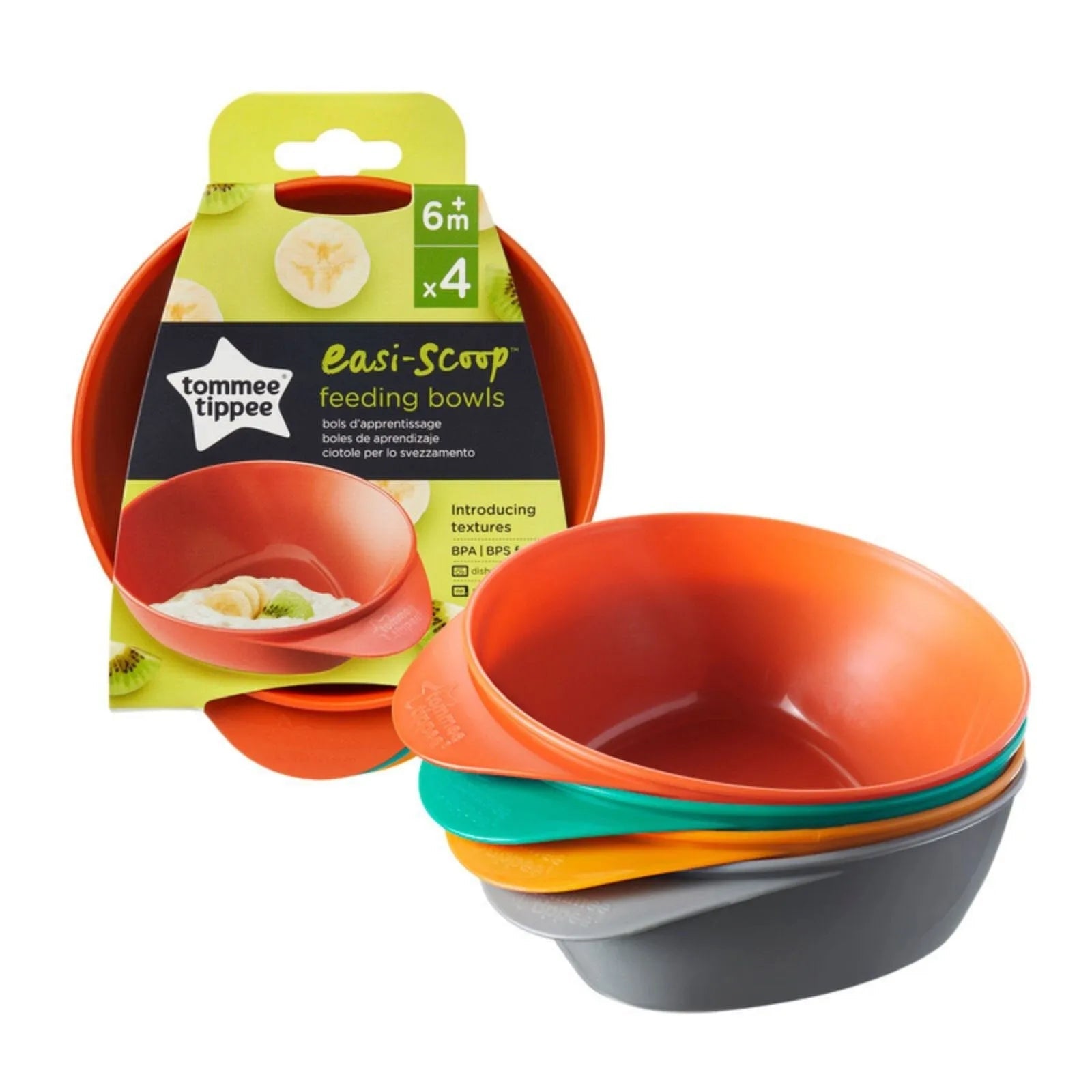 Tommee Tippee Easy Scoop Feeding Bowls Pack of 4 - mezetto ebebek ebebek