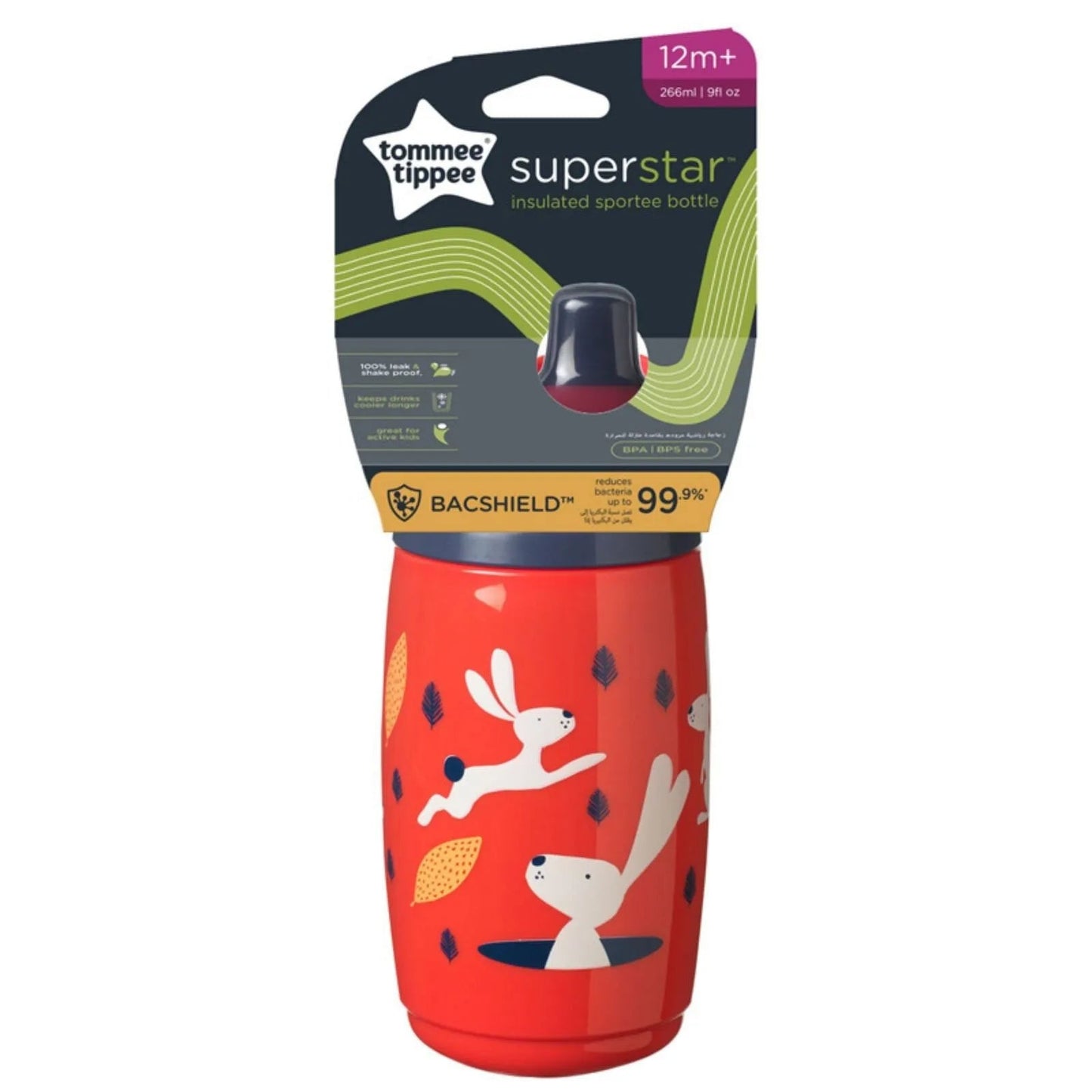 Tommee Tippee Insulated Sportee 266ml 12m+ - mezetto ebebek ebebek