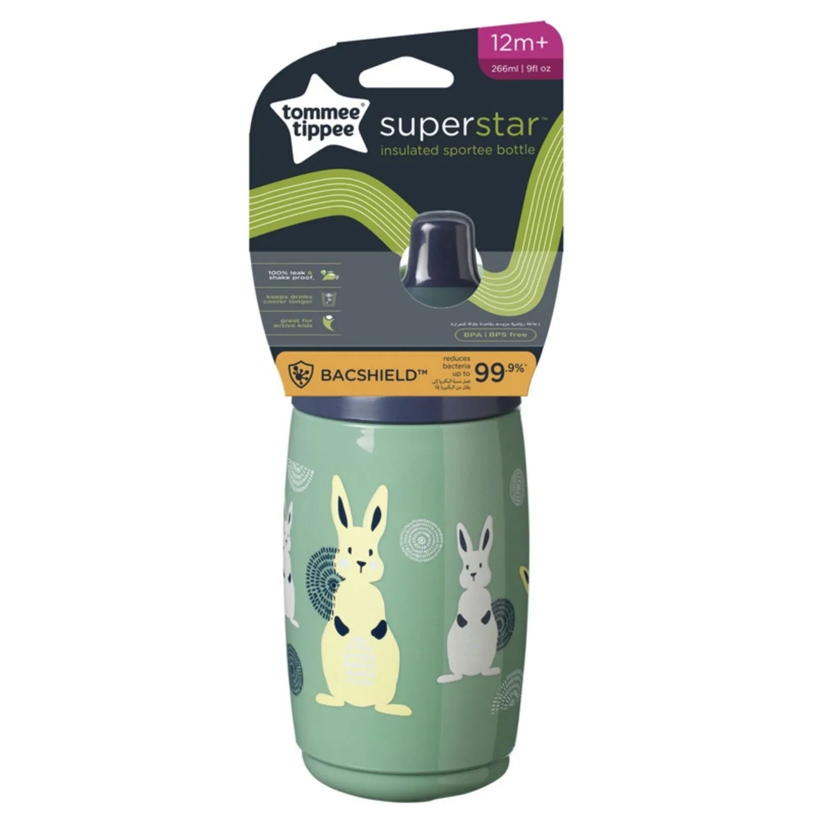 Tommee Tippee Insulated Sportee 266ml 12m+ - mezetto ebebek ebebek