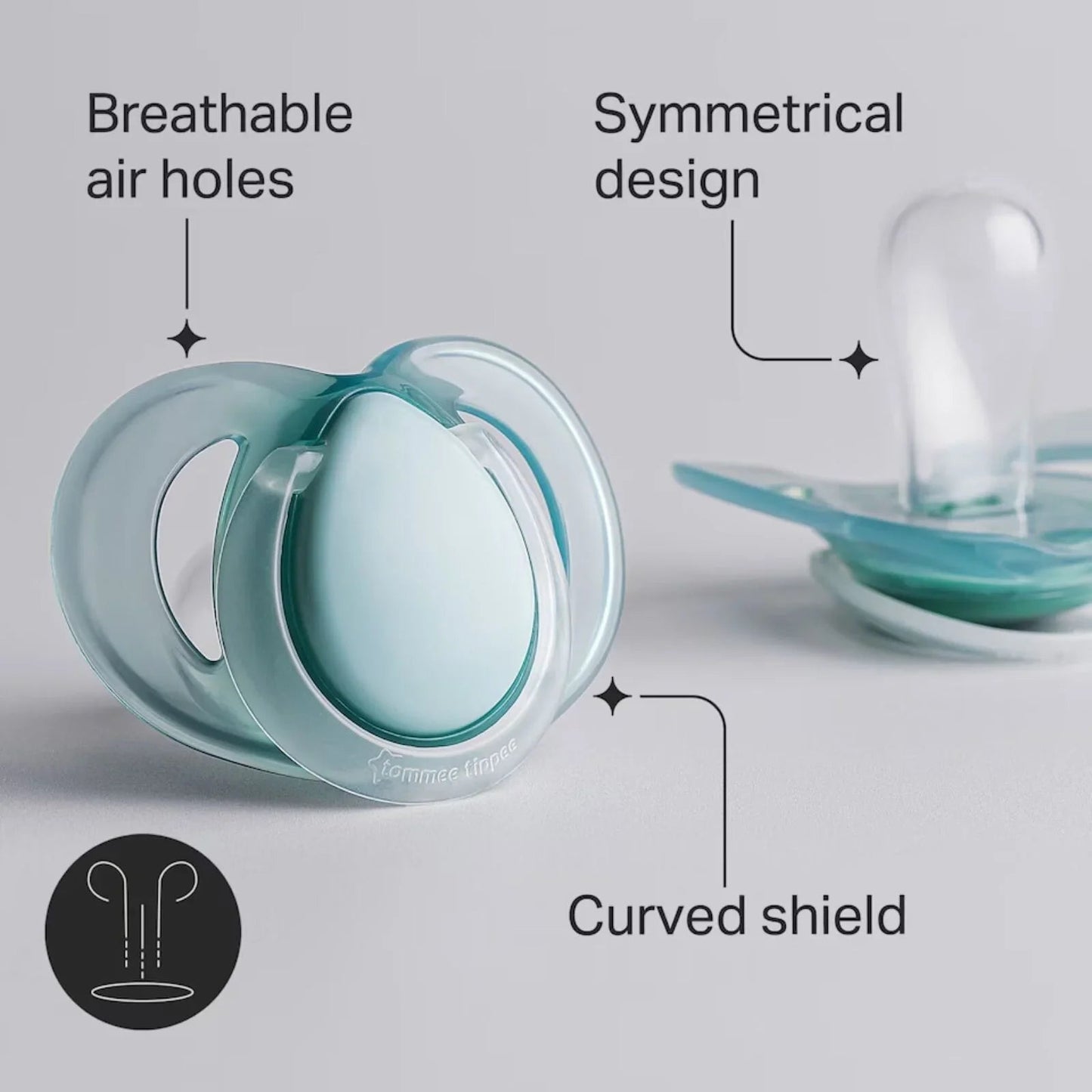 Tommee Tippee Night Time Soother 6 - 18 months Pack of 2 Assorted - mezetto ebebek ebebek
