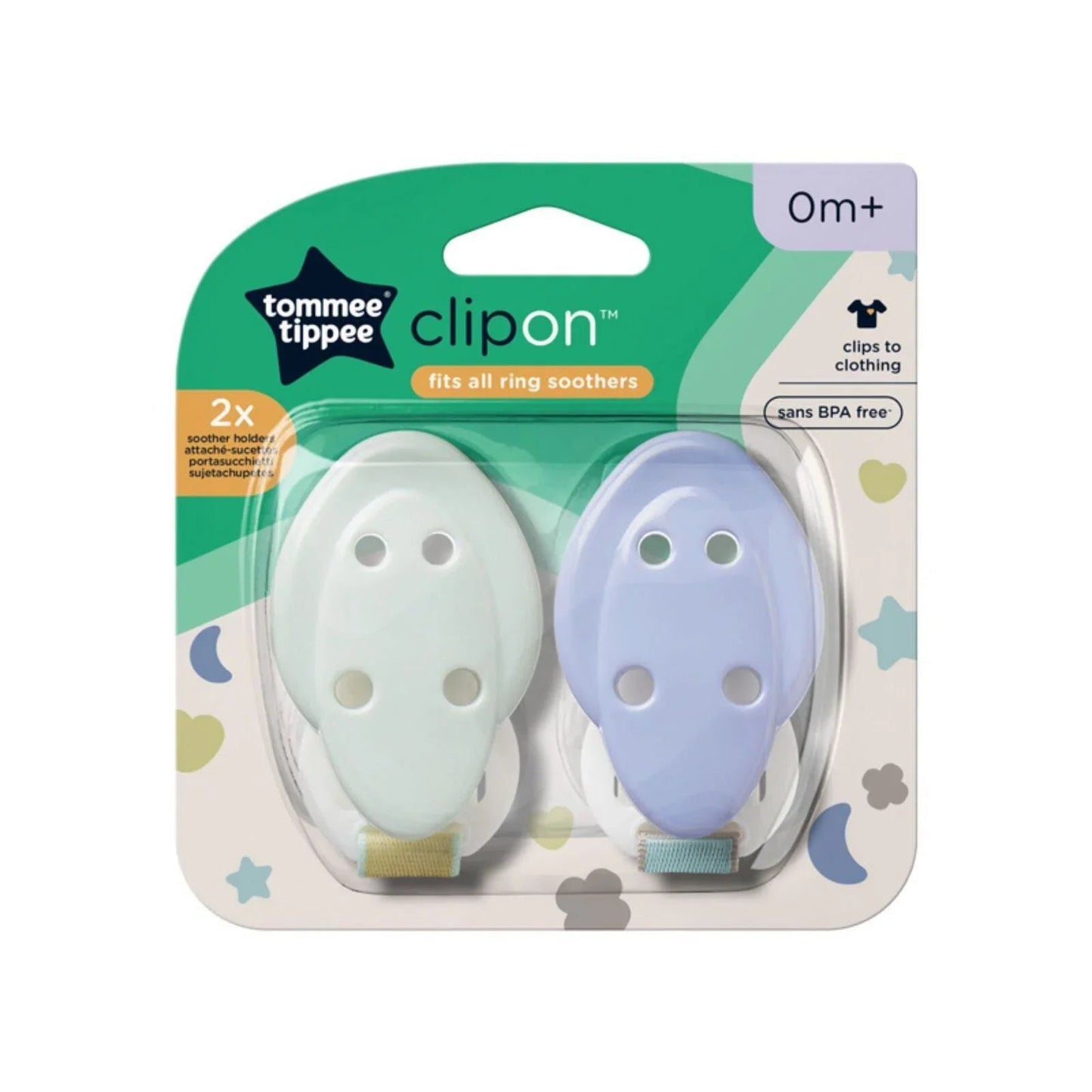 Tommee Tippee Soother Strap 0+ months Pack of 2 - mezetto ebebek ebebek