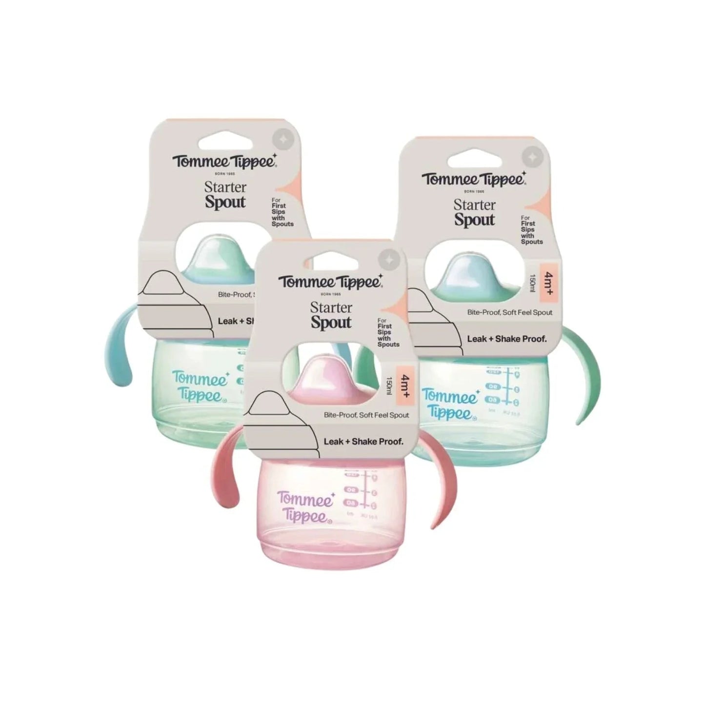 Tommee Tippee Starter Spout 4+ months 150ml Assorted - mezetto ebebek ebebek