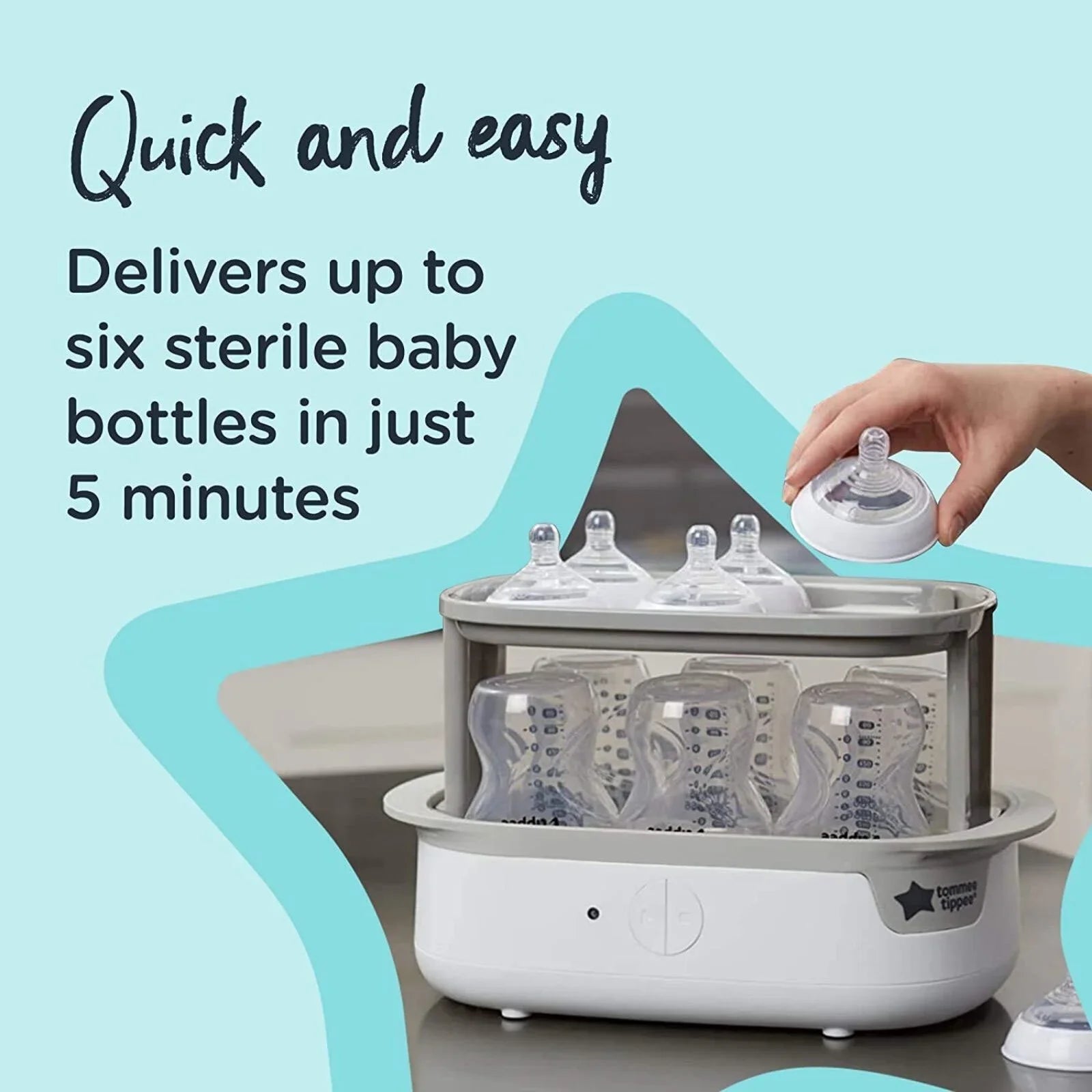 Tommee Tippee Super Steam Steriliser - White - mezetto ebebek ebebek