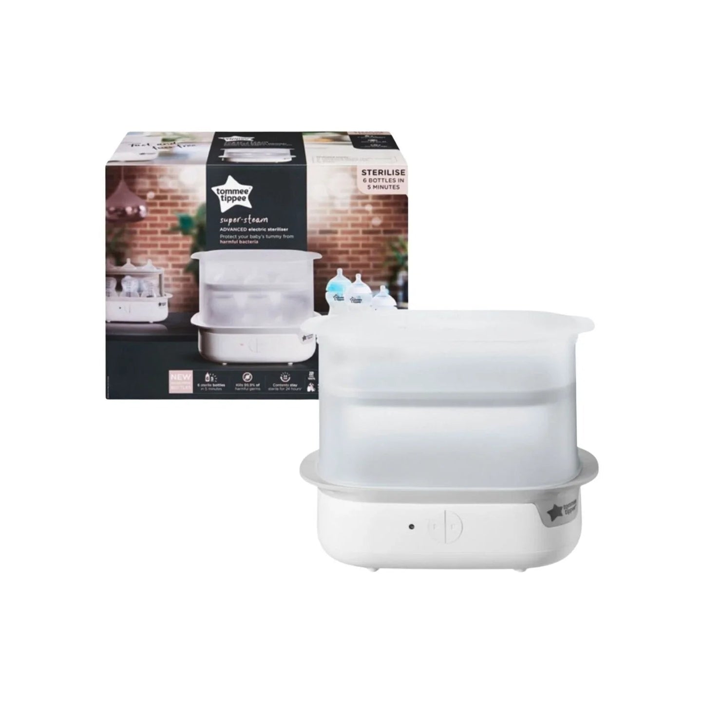 Tommee Tippee Super Steam Steriliser - White - mezetto ebebek ebebek