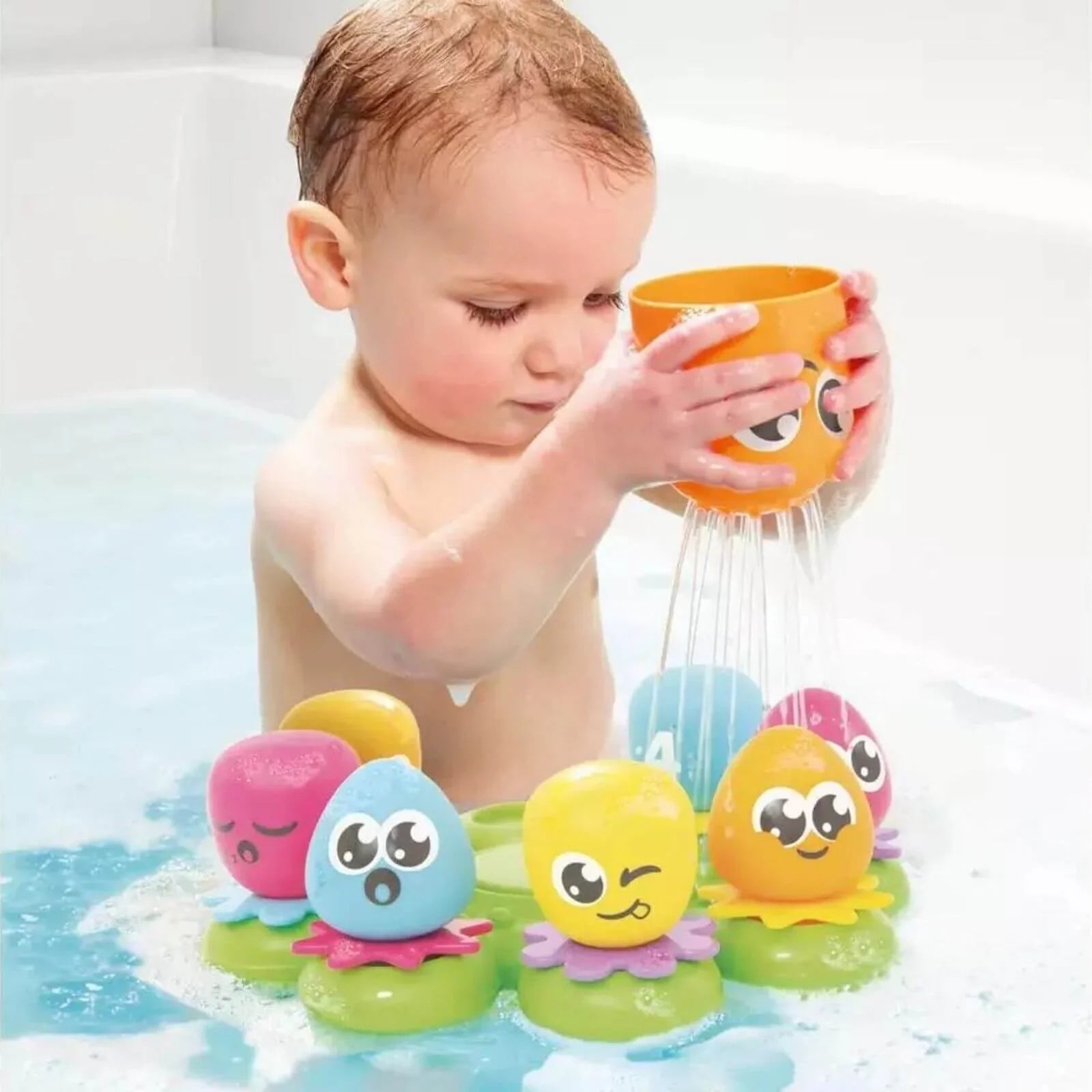 TOMY Toomies Octopals Number Sorting Baby Bath Toy - mezetto ebebek ebebek