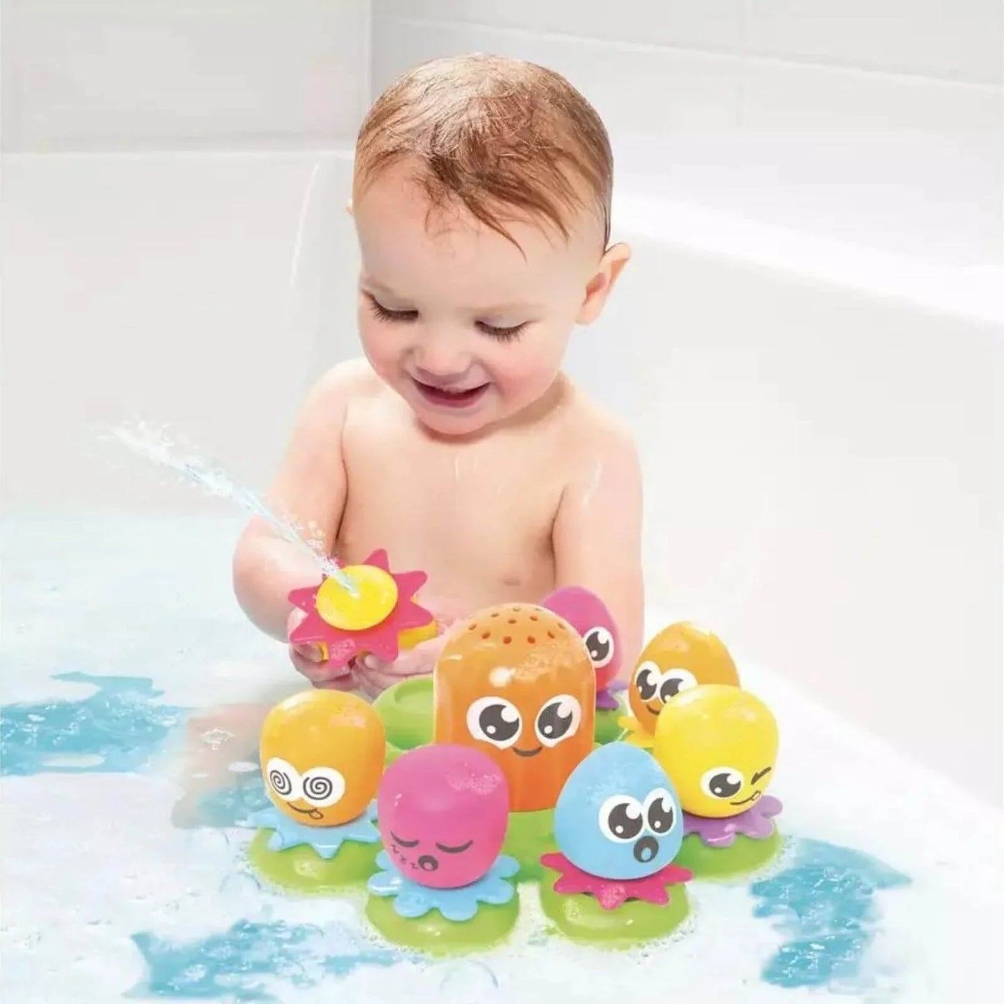 TOMY Toomies Octopals Number Sorting Baby Bath Toy - mezetto ebebek ebebek