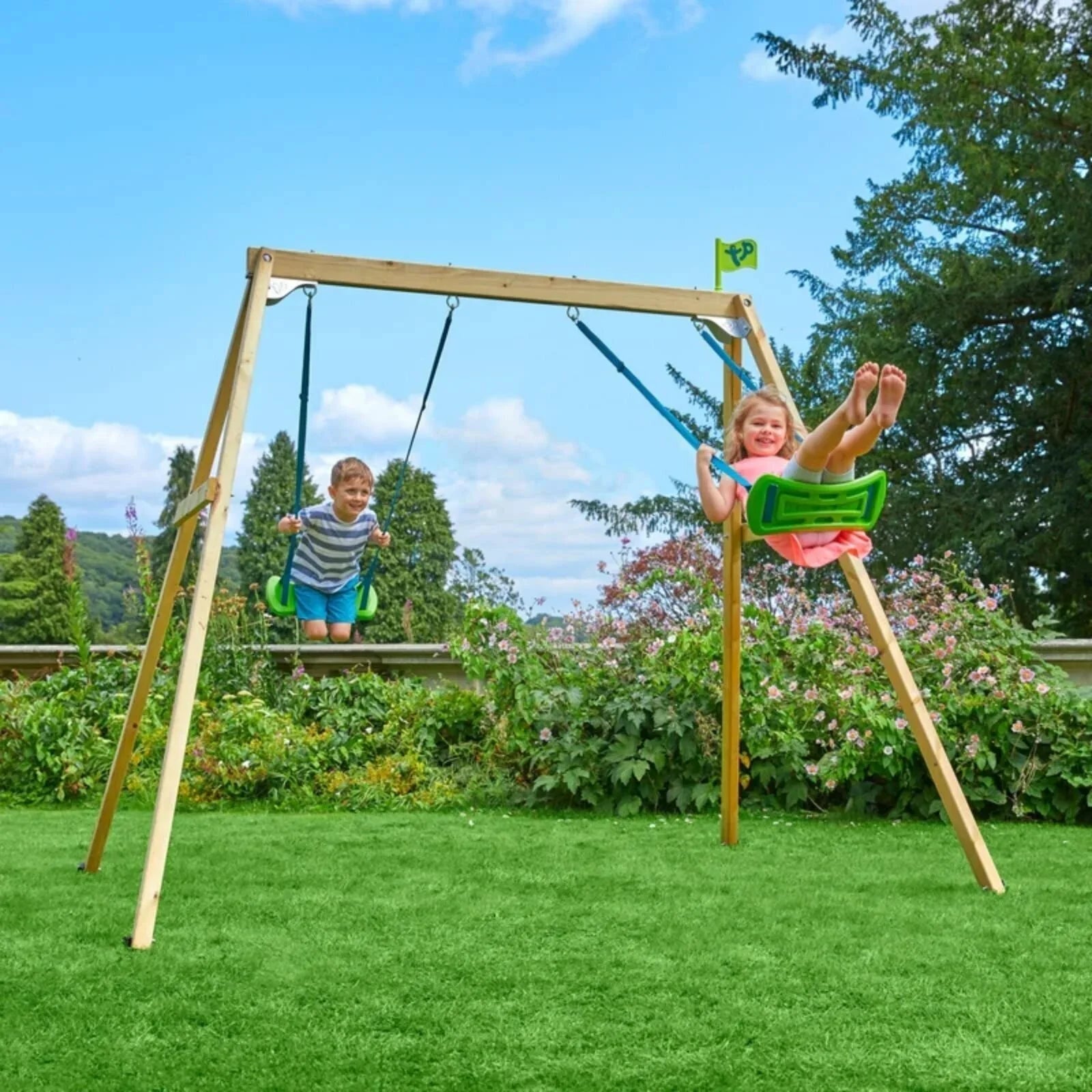 TP Forest Wooden Double Swing - mezetto ebebek ebebek