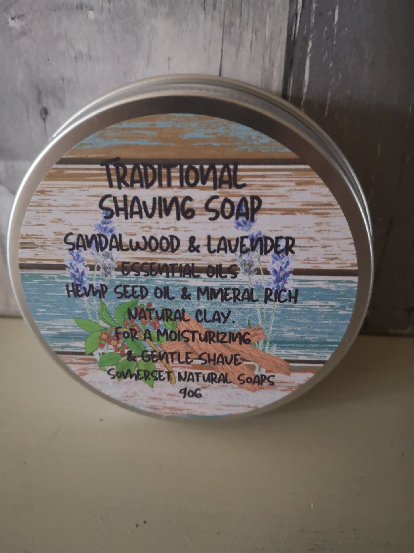 Traditional Shaving Soap Sandalwood & Lavender - mezetto Shopify Collective Somerset Natural Soaps