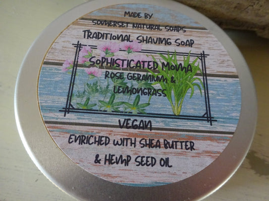 Traditional Shaving Soap "Sophisticated Moma" - mezetto Shopify Collective Somerset Natural Soaps