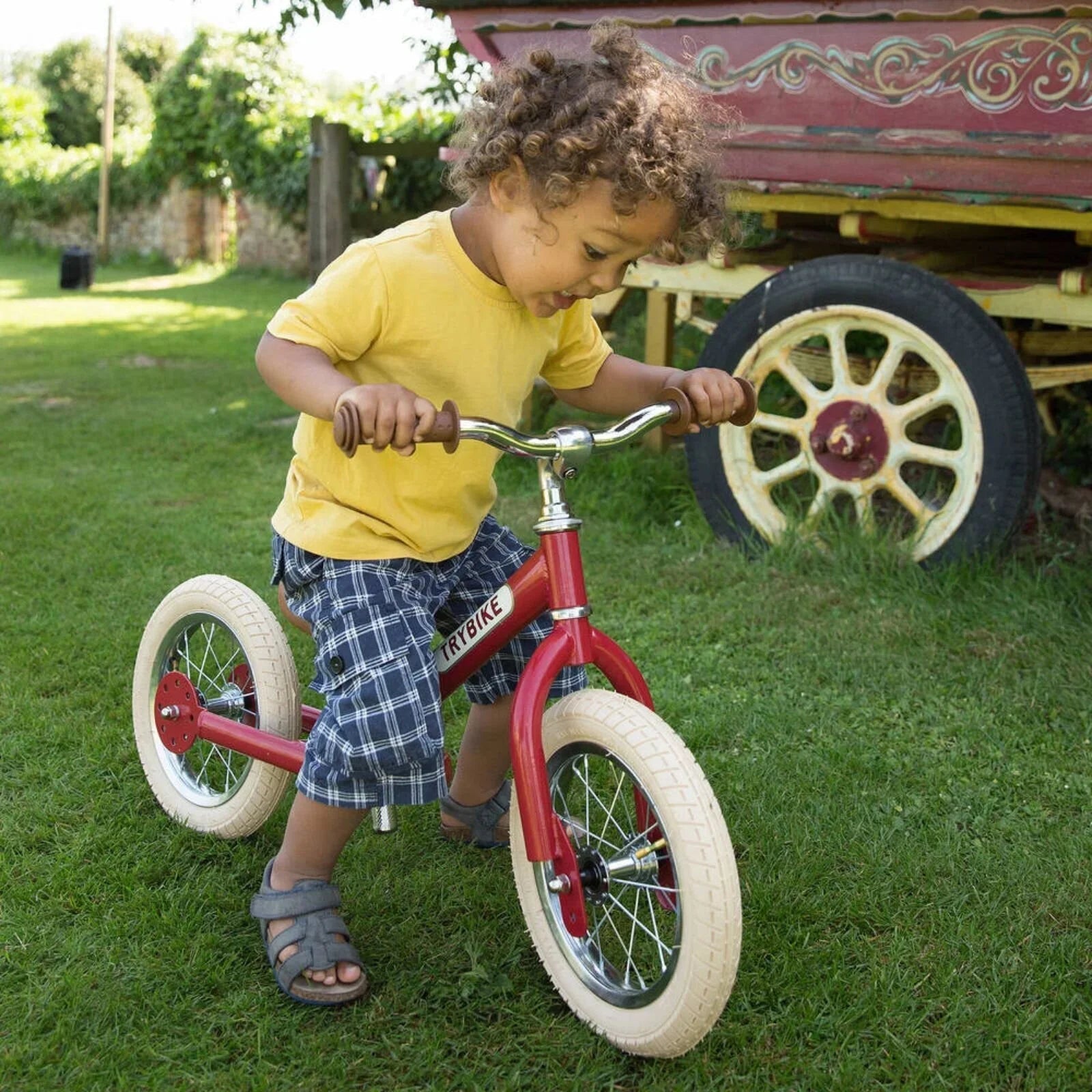 Trybike Matte 2 - in - 1 Balance Trike - Vintage Red - mezetto ebebek ebebek