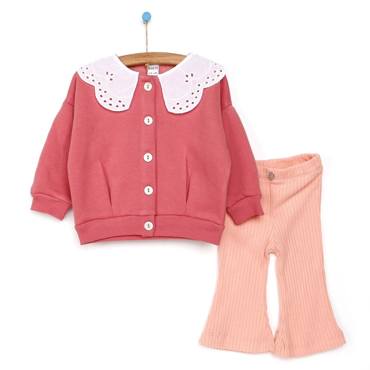 Tuffy Cardigan - Bottom - Light Rose - mezetto ebebek ebebek