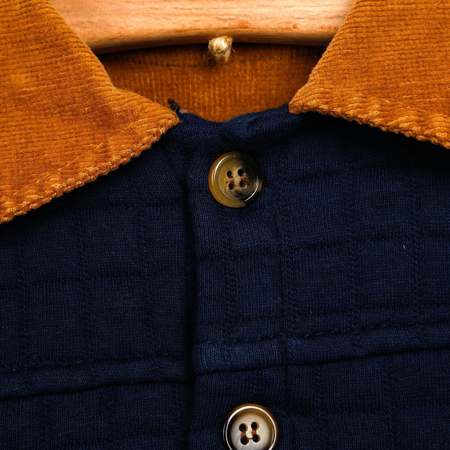 Tuffy Quilted Cardigan - Navy Blue - mezetto ebebek ebebek