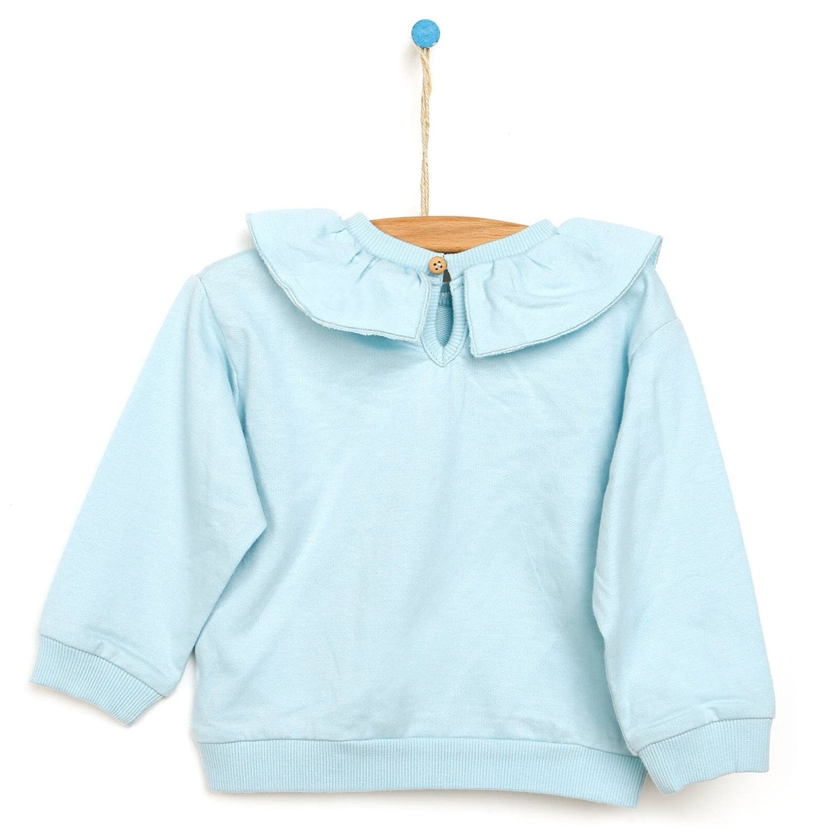 Tuffy Sweatshirt Collared - Footless Bottom - Light Blue - mezetto ebebek ebebek