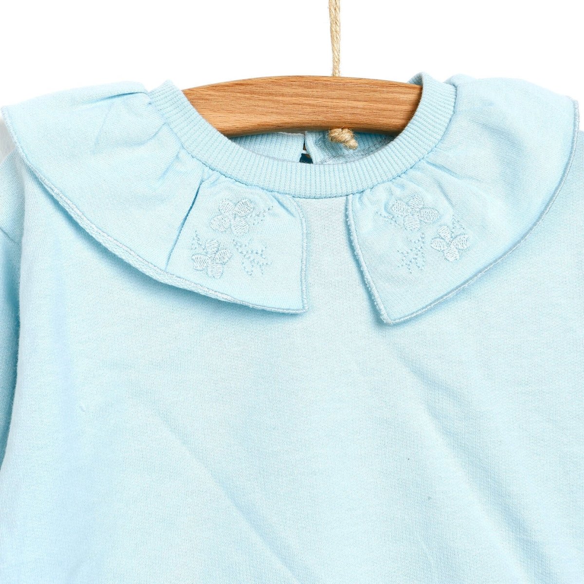 Tuffy Sweatshirt Collared - Footless Bottom - Light Blue - mezetto ebebek ebebek