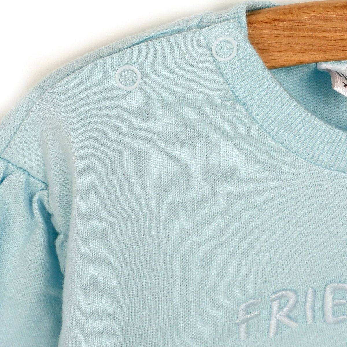 Tuffy Sweatshirt - Footless Bottom Bear - Light Blue - mezetto ebebek ebebek