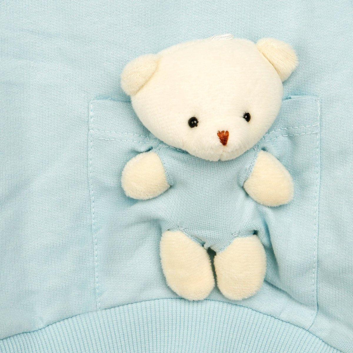Tuffy Sweatshirt - Footless Bottom Bear - Light Blue - mezetto ebebek ebebek