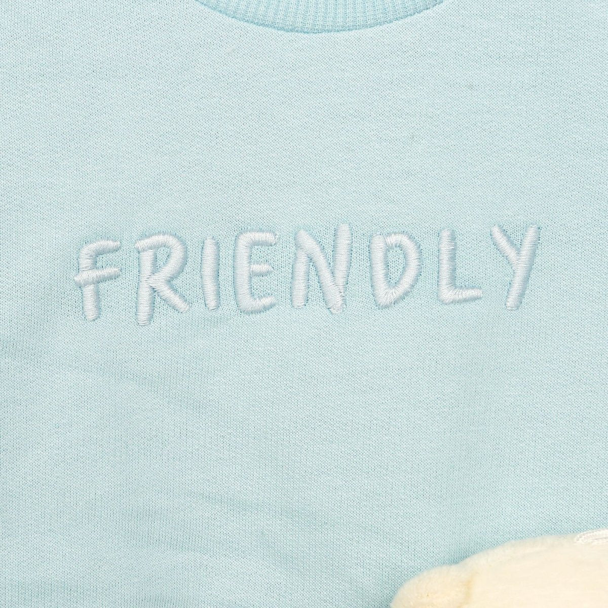 Tuffy Sweatshirt - Footless Bottom Bear - Light Blue - mezetto ebebek ebebek