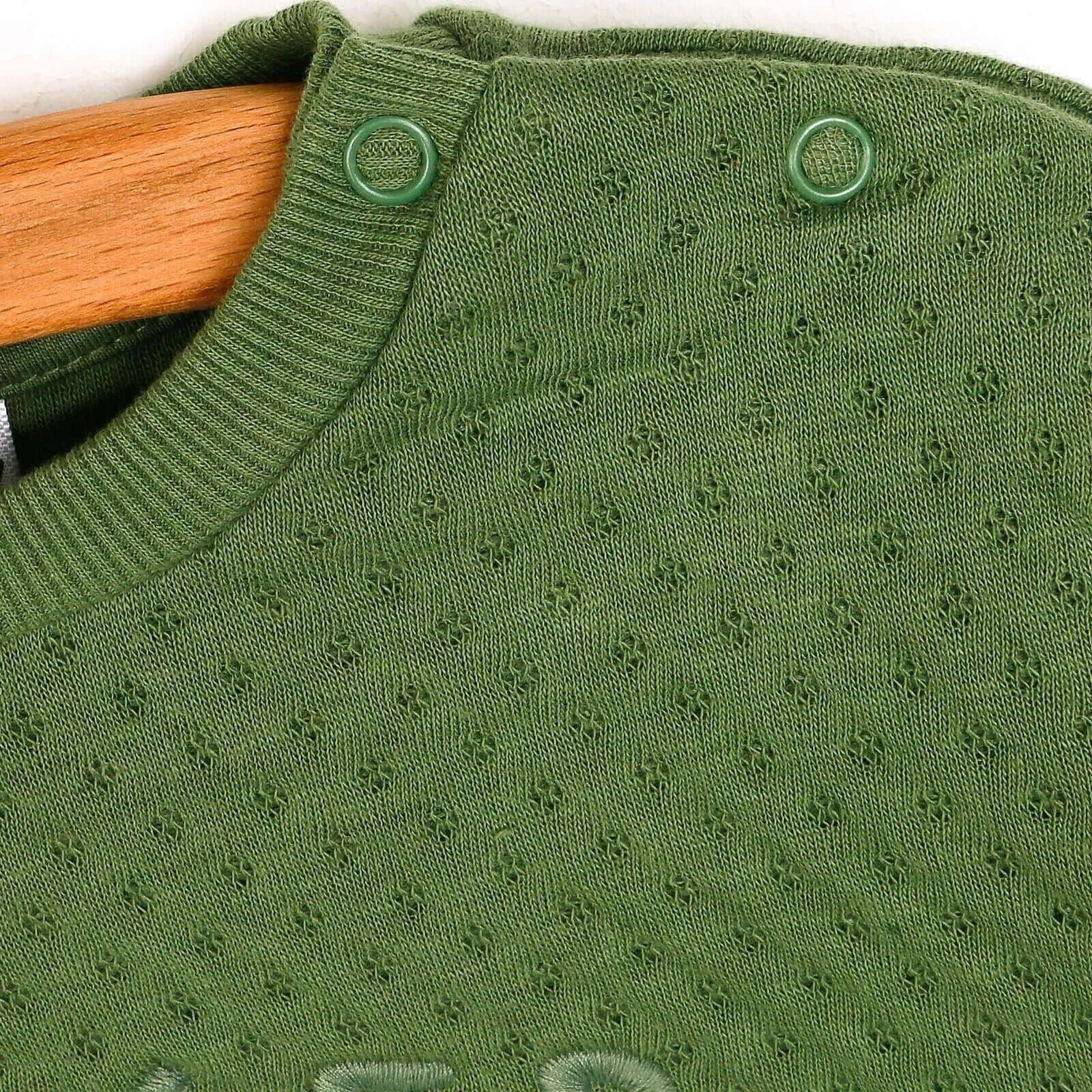 Tuffy Sweatshirt - Footless Bottom - Green - mezetto ebebek ebebek