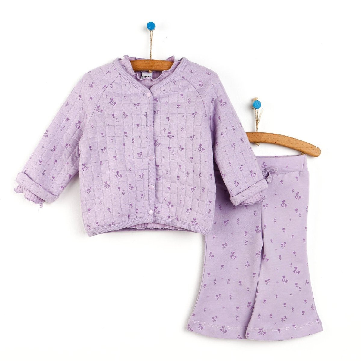 Tuffy Sweatshirt - Pants - Cardigan - Mauve - mezetto ebebek ebebek