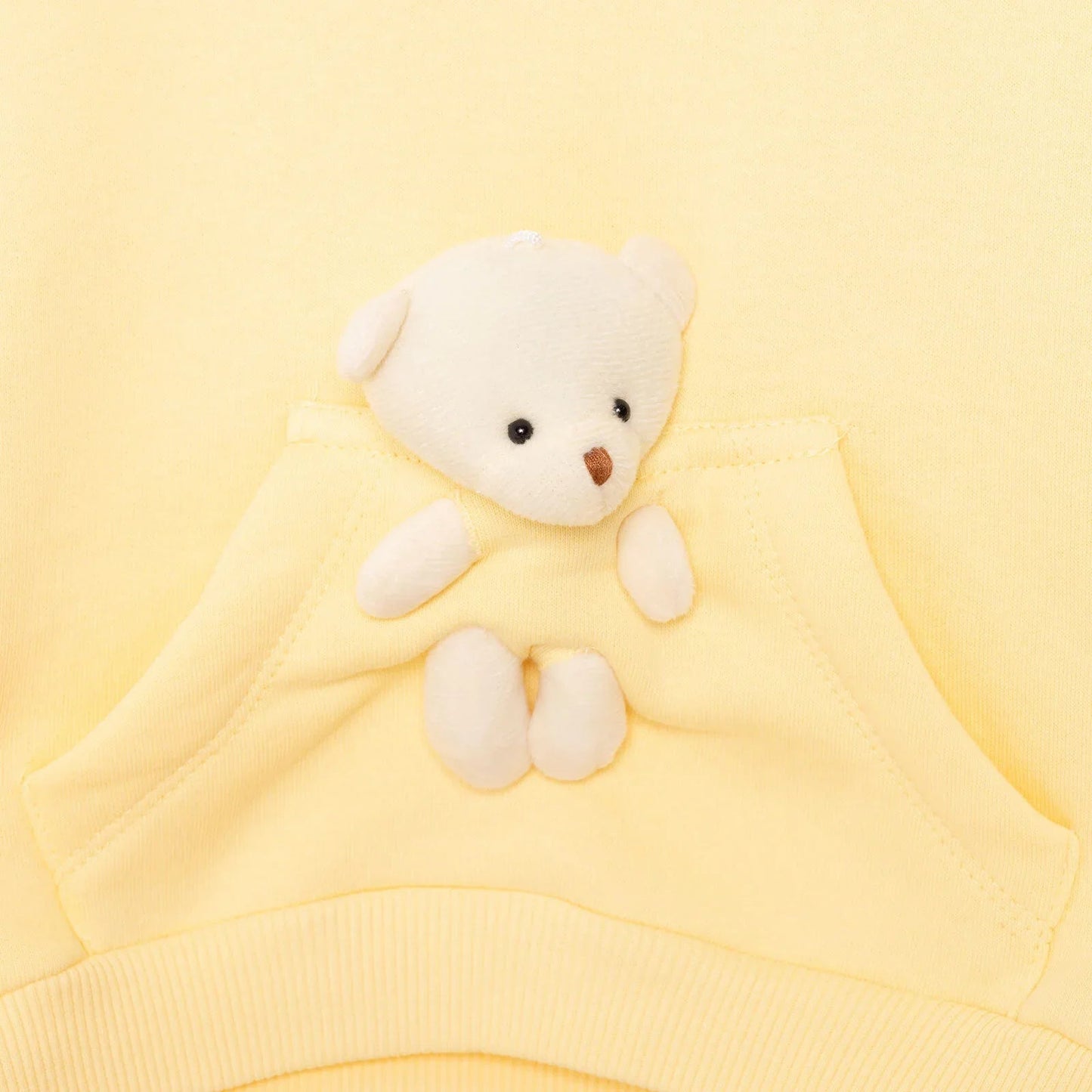 Tuffy Teddy Line Girl Jogging Set - Yellow - mezetto ebebek ebebek