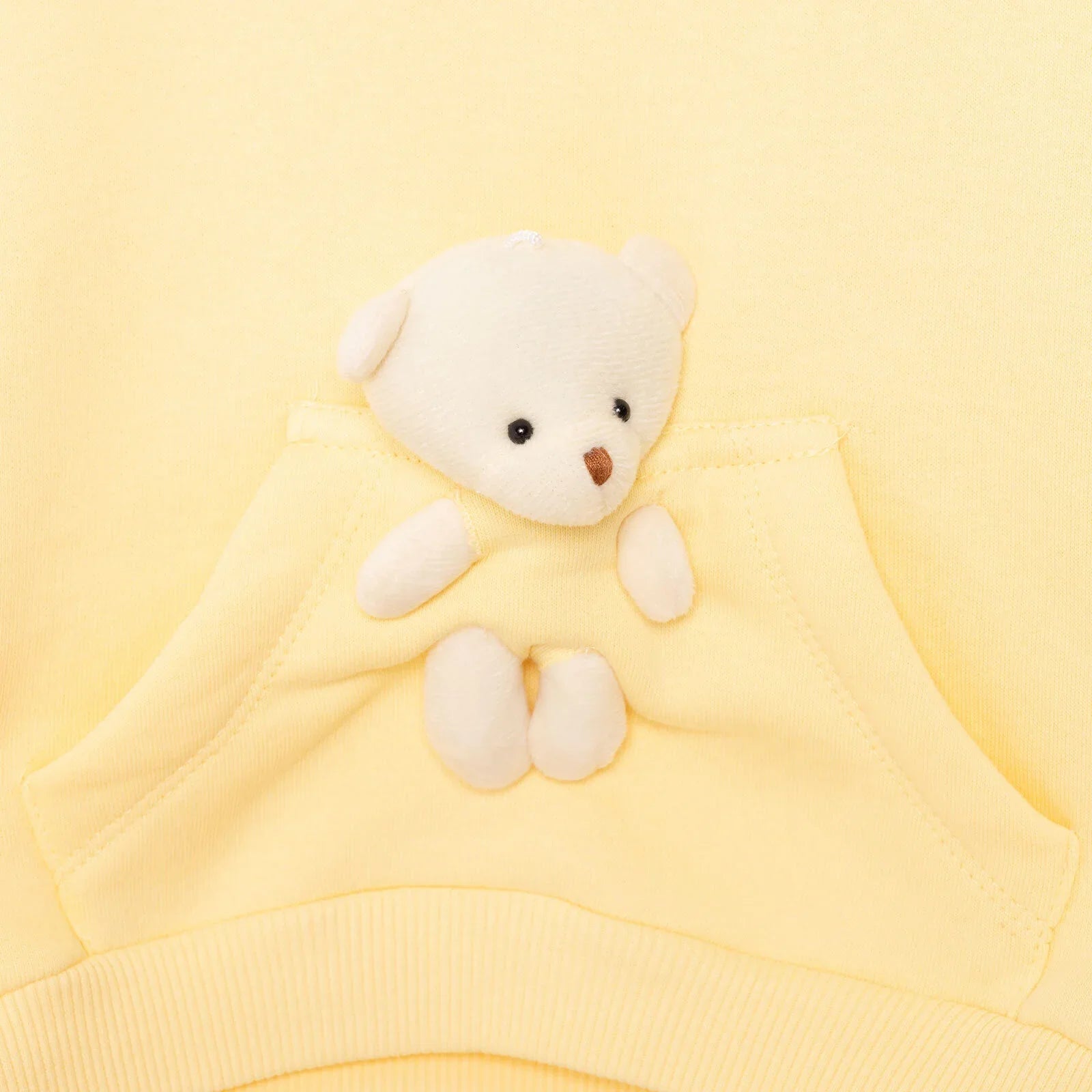Tuffy Teddy Line Girl Jogging Set - Yellow - mezetto ebebek ebebek