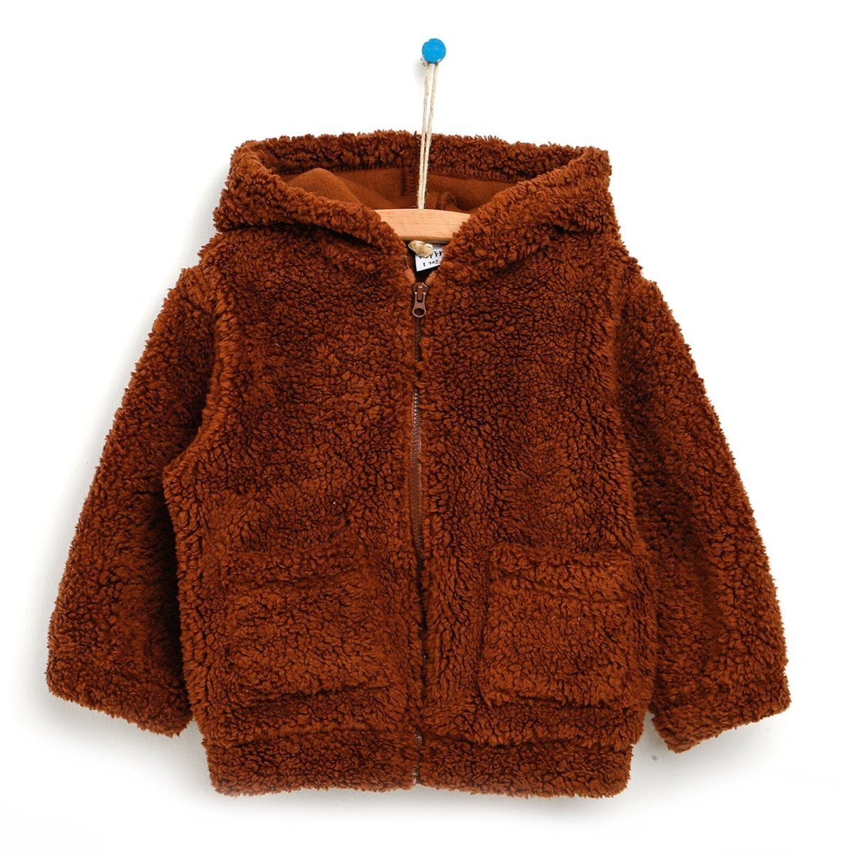 Tuffy Welsoft Plush Jacket - Brown - mezetto ebebek ebebek