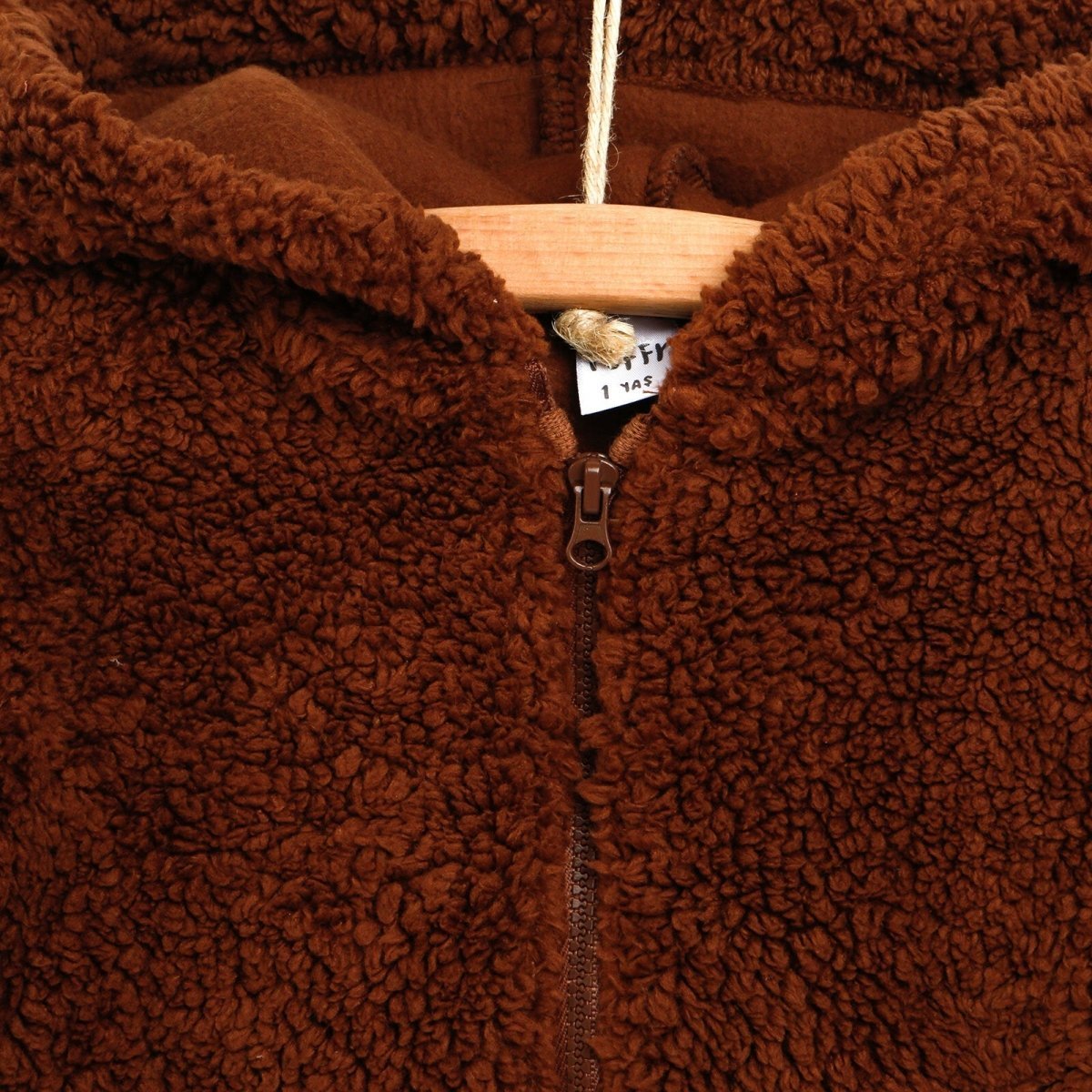 Tuffy Welsoft Plush Jacket - Brown - mezetto ebebek ebebek
