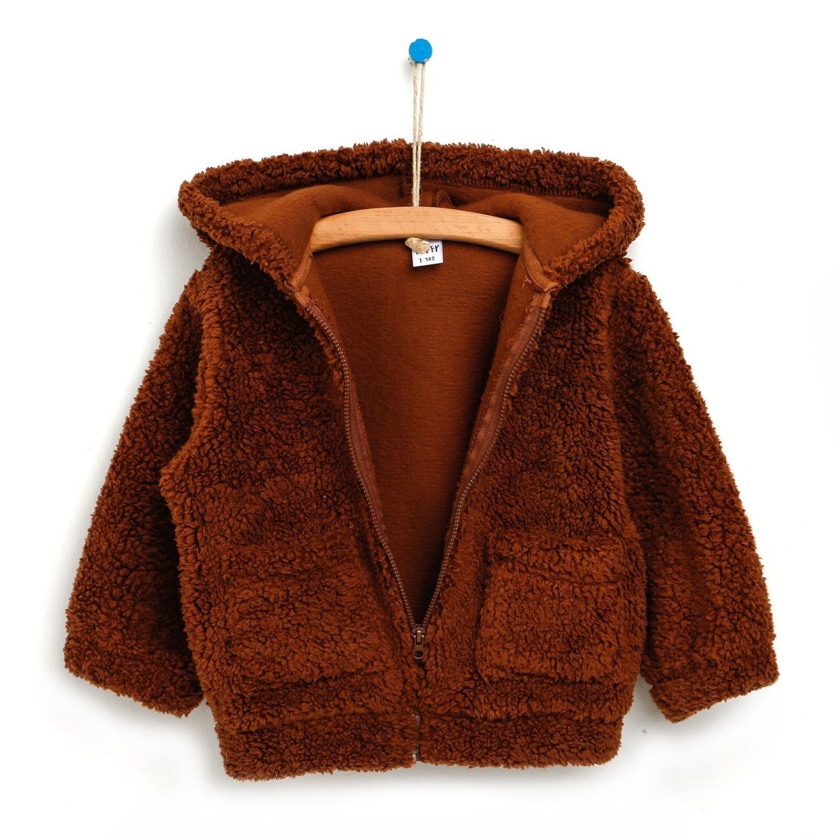 Tuffy Welsoft Plush Jacket - Brown - mezetto ebebek ebebek
