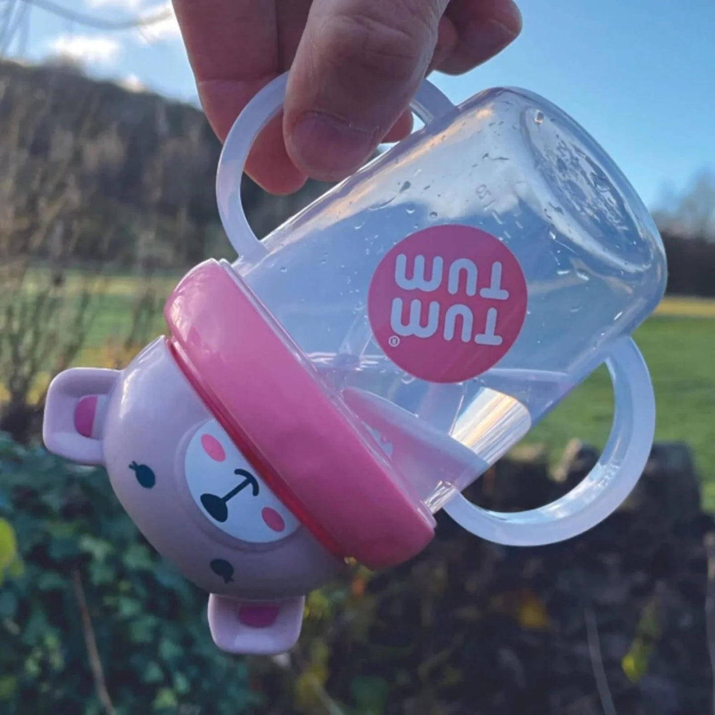 TUM TUM Betsy Bear Tippy Up Cup - Pink - mezetto ebebek ebebek
