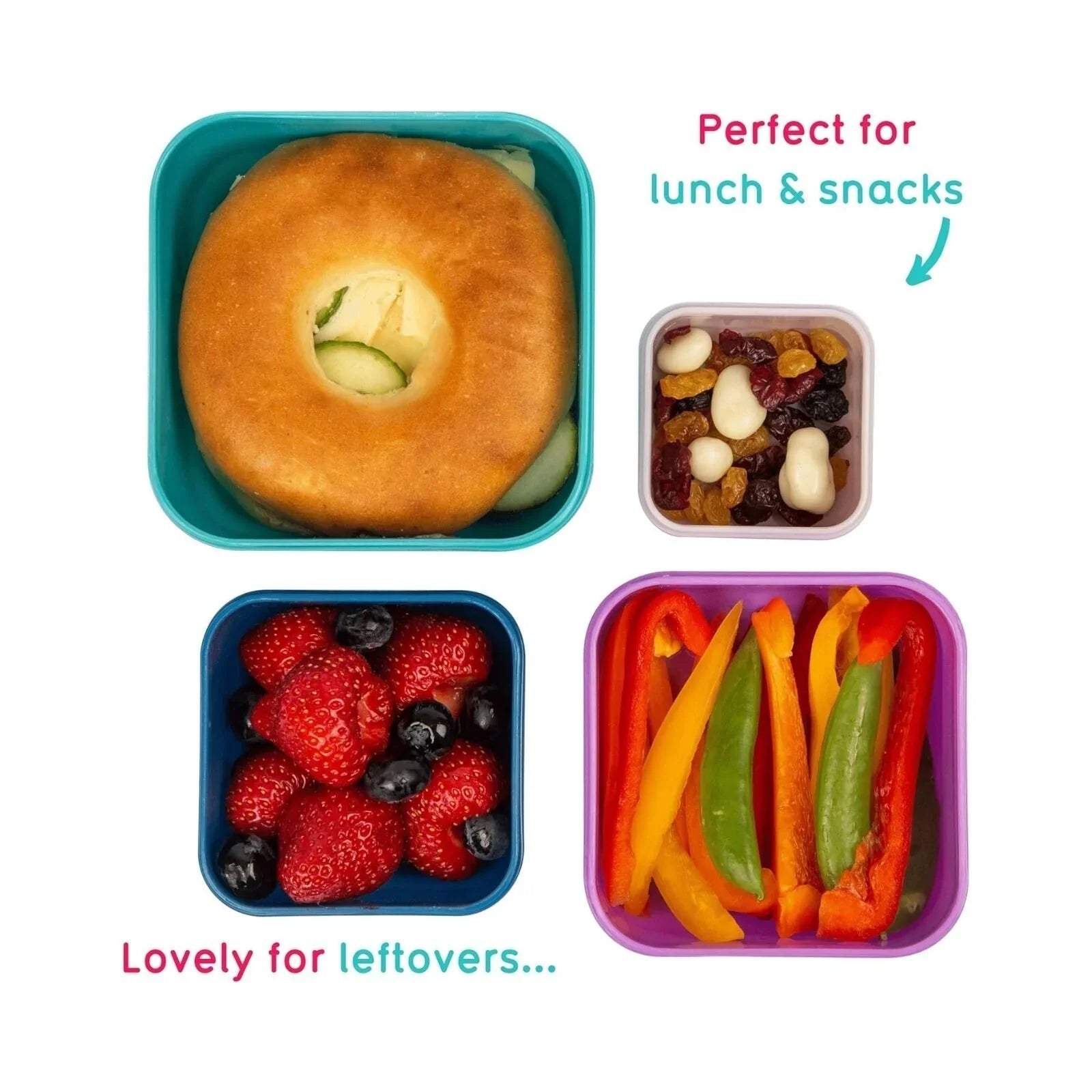 TUM TUM Nesting Snack Pots Pack of 4 - Felicity Fox - mezetto ebebek ebebek