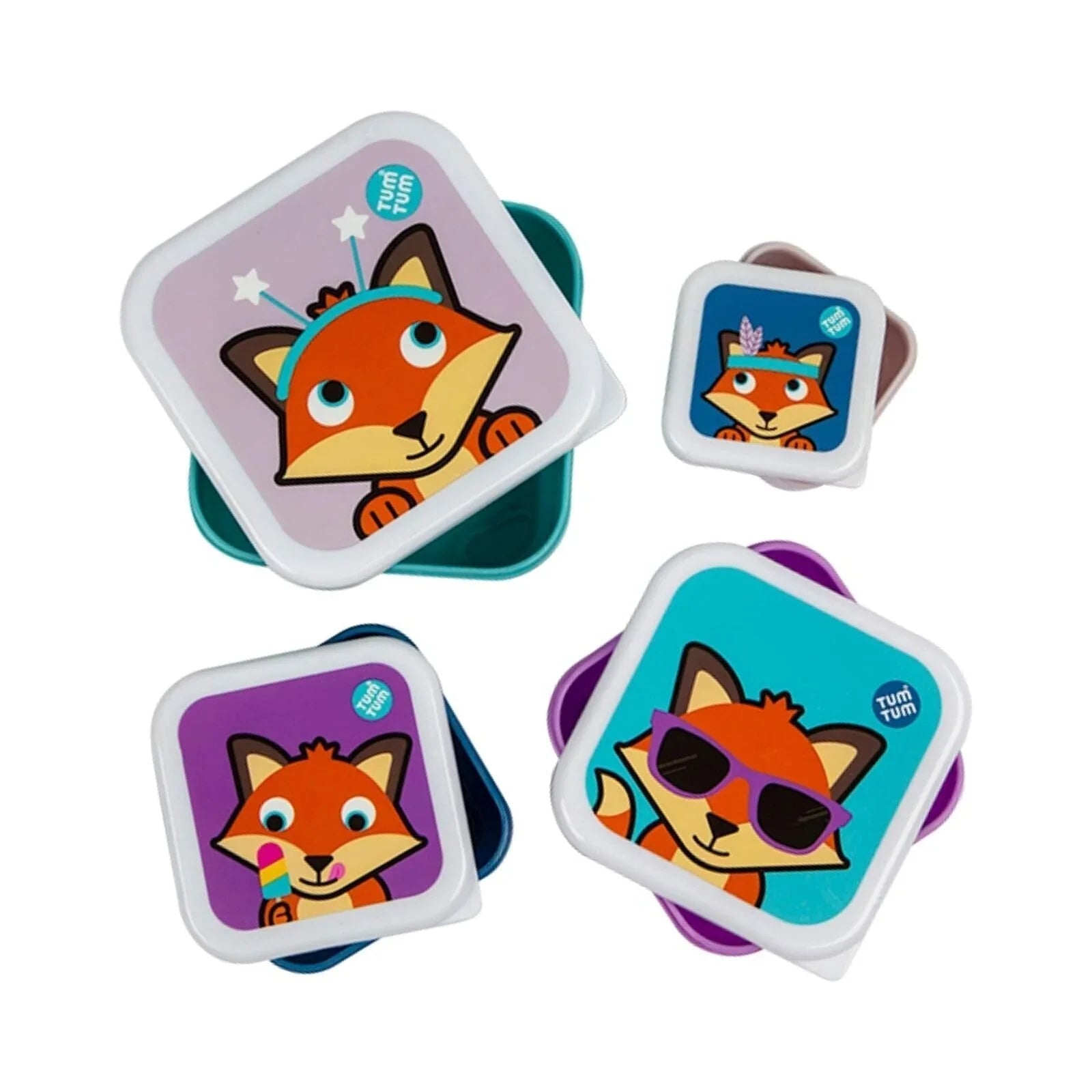 TUM TUM Nesting Snack Pots Pack of 4 - Felicity Fox - mezetto ebebek ebebek