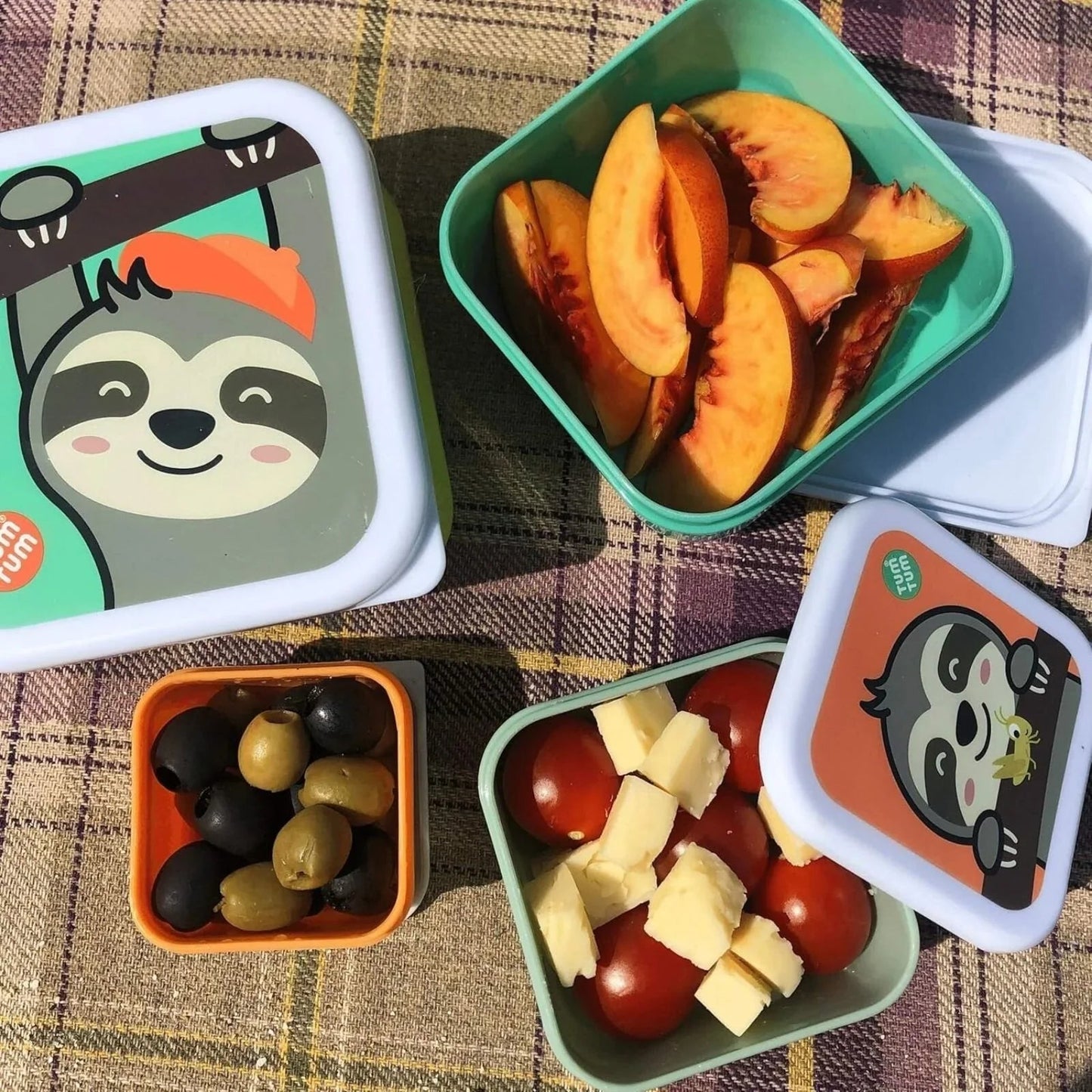 TUM TUM Nesting Snack Pots Pack of 4 - Stanley Sloth - mezetto ebebek ebebek