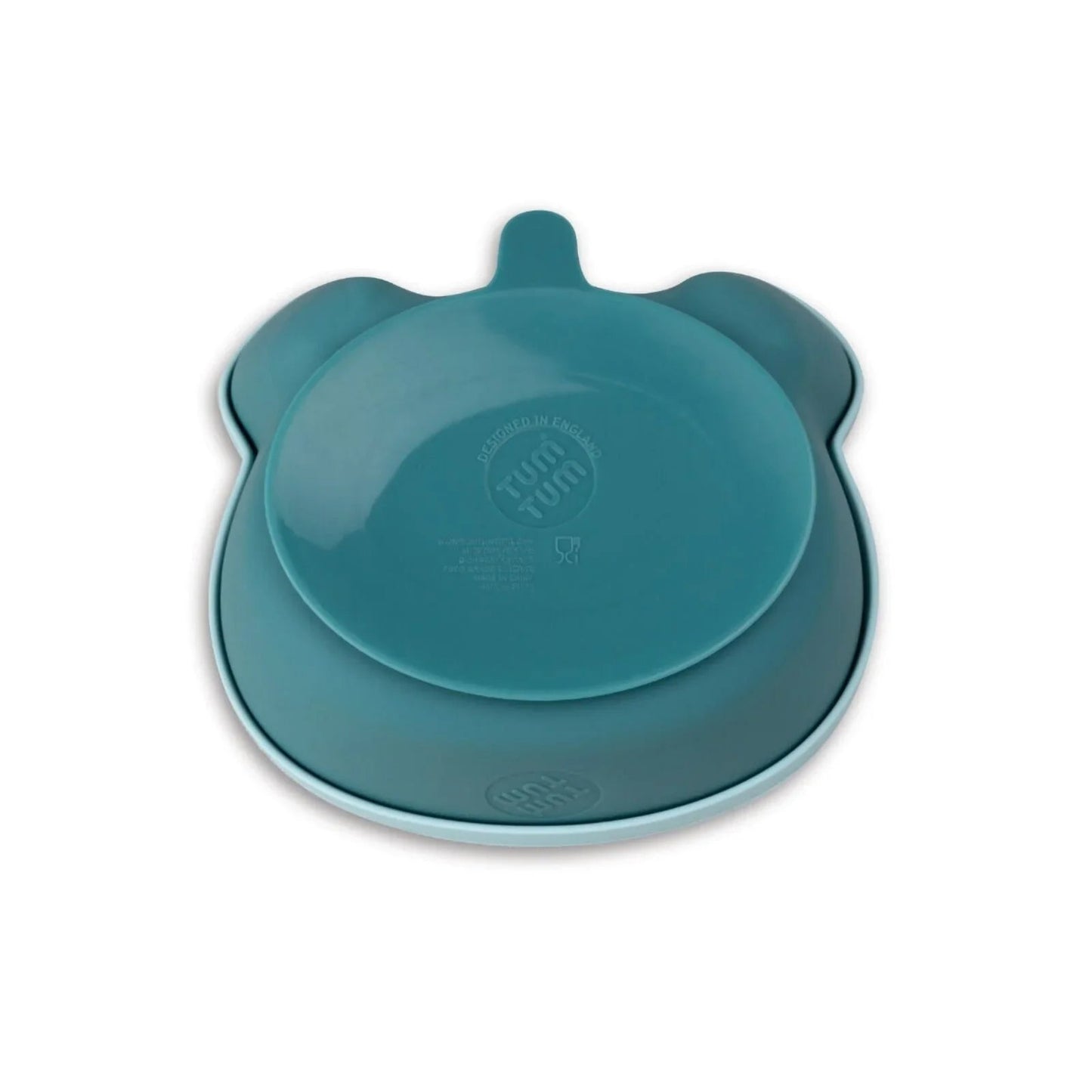 TUM TUM Silicone Weaning Bowl & Spoon Set Boris Bear - Blue - mezetto ebebek ebebek