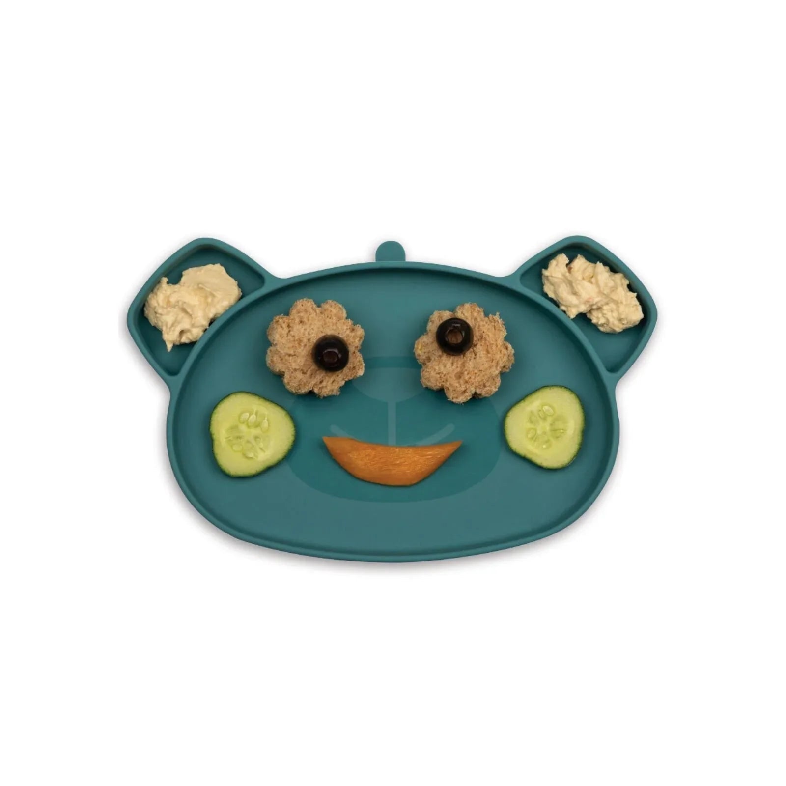 TUM TUM Silicone Weaning Bowl & Spoon Set Boris Bear - Blue - mezetto ebebek ebebek