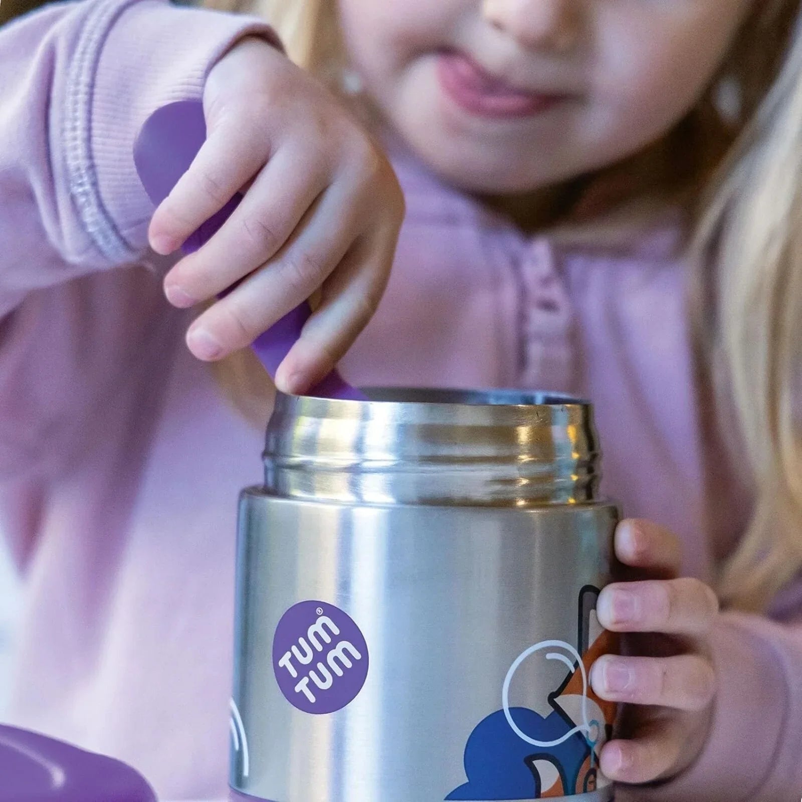 TUM TUM Thermal Food Flask with Magnetic Spork - Felicity Fox - mezetto ebebek ebebek