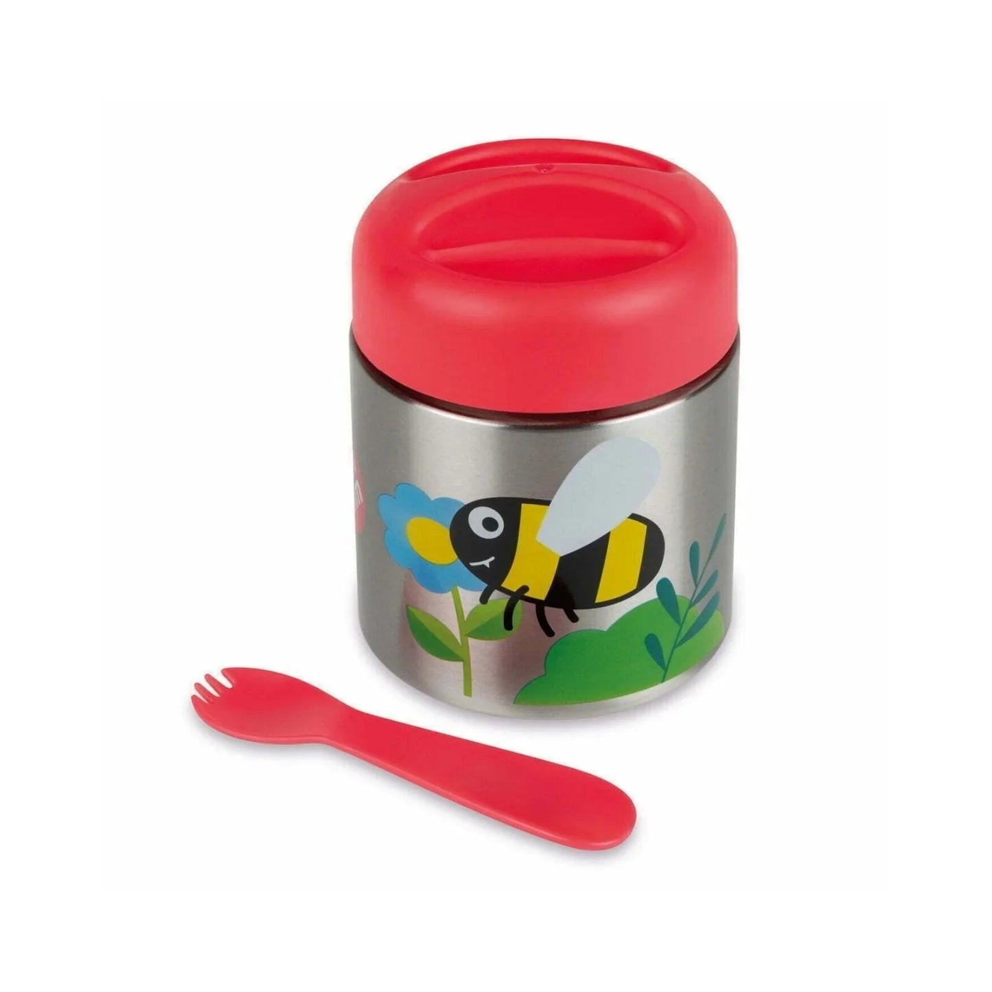TUM TUM Thermal Food Flask with Magnetic Spork - Ladybird - mezetto ebebek ebebek