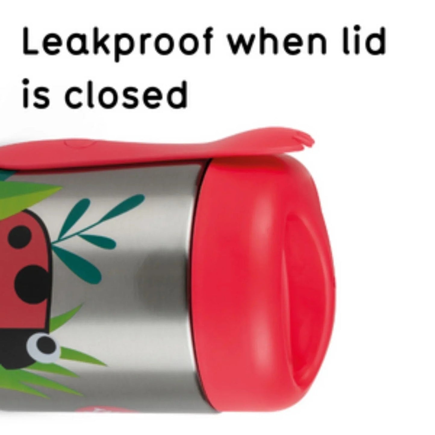 TUM TUM Thermal Food Flask with Magnetic Spork - Ladybird - mezetto ebebek ebebek
